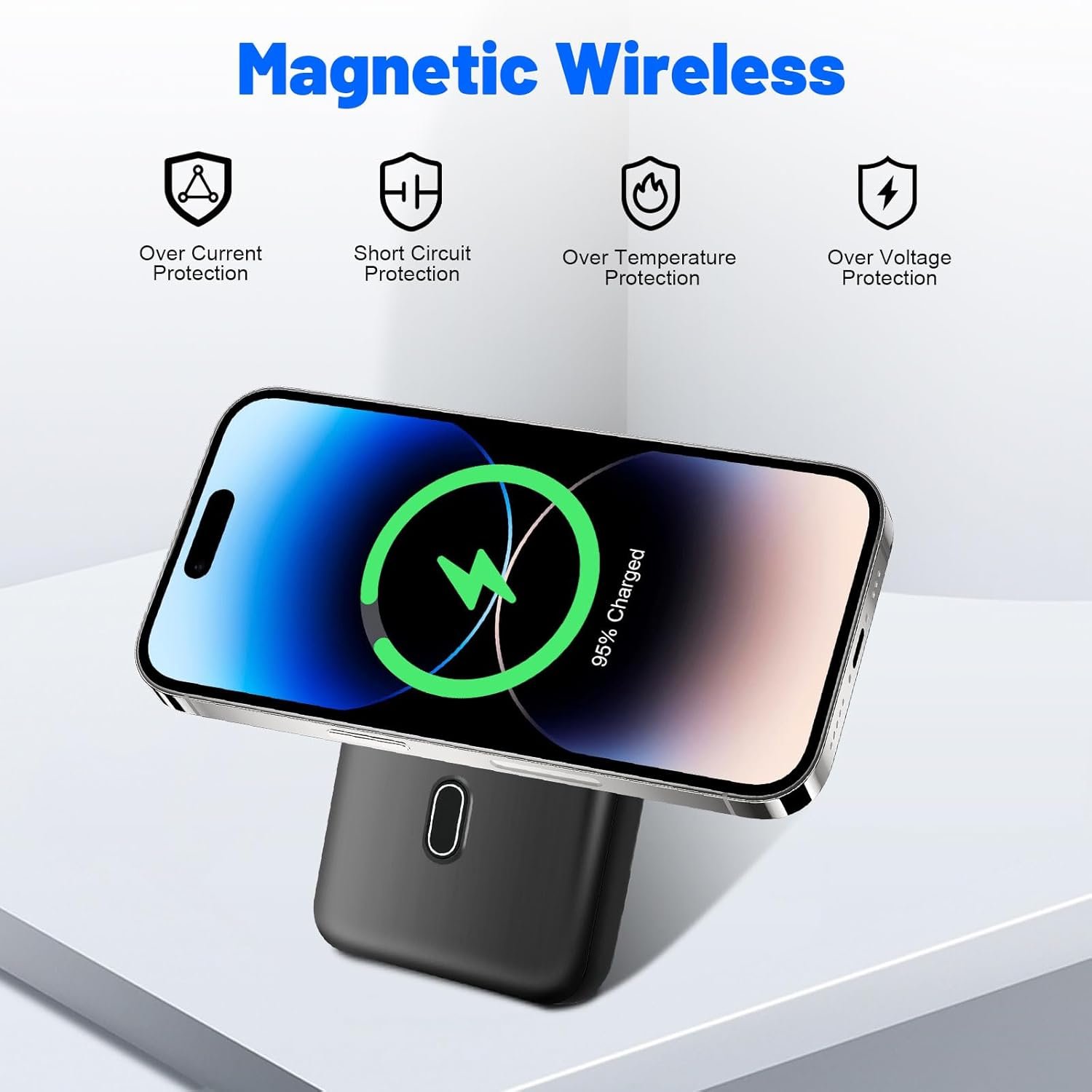 باور بانك شحن مغناطيسي ولاسلكي 22.5 واط