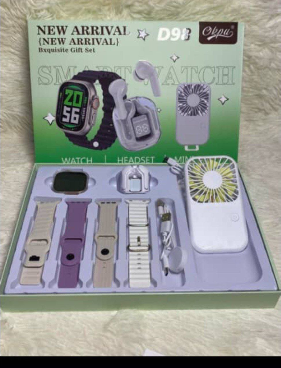 مجموعة هدايا ساعة ذكية D98 Okpu