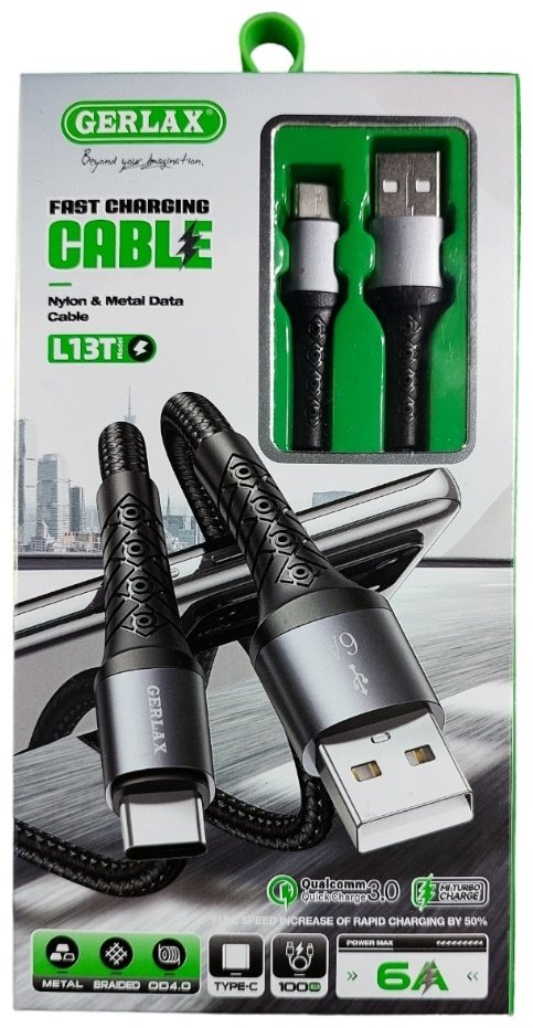 وصلة شحن تايب سي  Gerlax L13T للشحن السريع